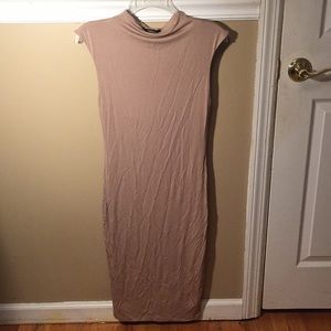 *FINAL PRICE* tan tight maxi dress